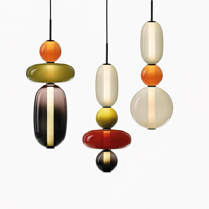 GlasColora: Lampada a Sospensione Colorata in Vetro – Lampada Moderna per Soggiorno e Sala da Pranzo
