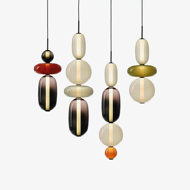 GlasColora: Lampada a Sospensione Colorata in Vetro – Lampada Moderna per Soggiorno e Sala da Pranzo
