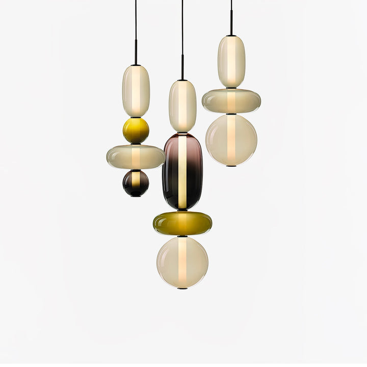GlasColora: Lampada a Sospensione Colorata in Vetro – Lampada Moderna per Soggiorno e Sala da Pranzo