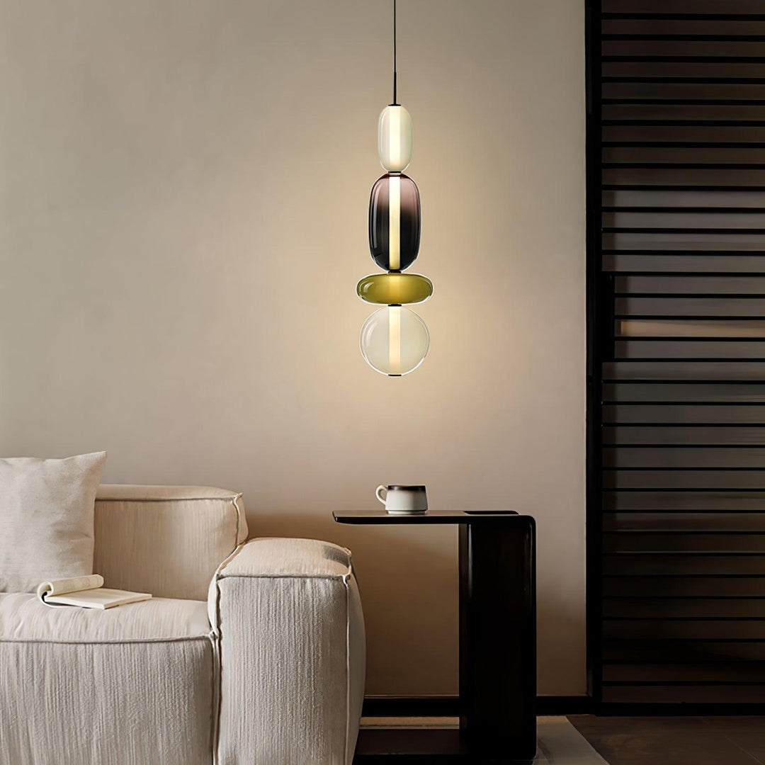 GlasColora: Lampada a Sospensione Colorata in Vetro – Lampada Moderna per Soggiorno e Sala da Pranzo
