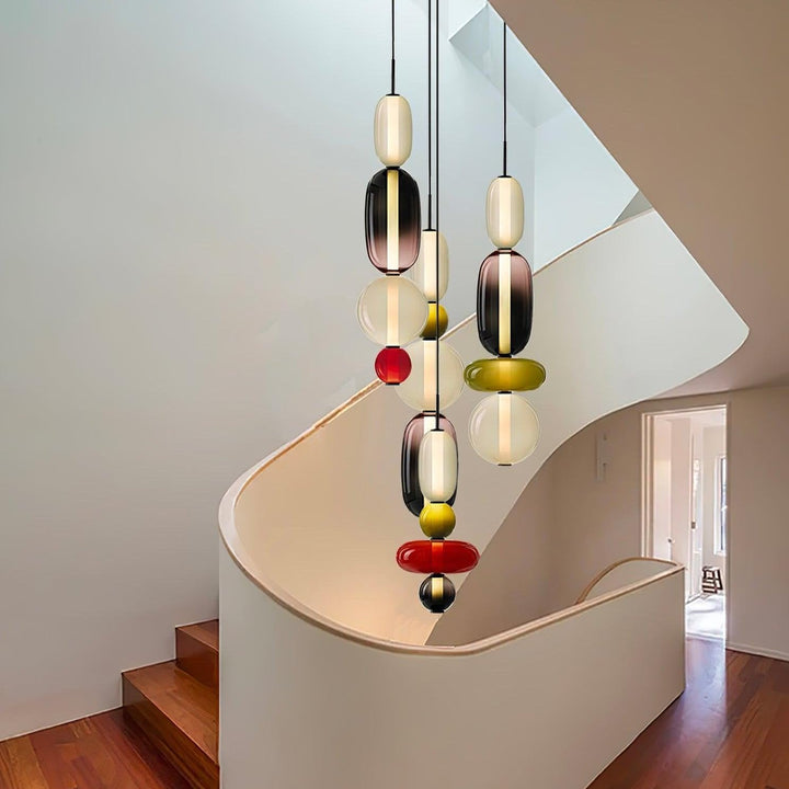 GlasColora: Lampada a Sospensione Colorata in Vetro – Lampada Moderna per Soggiorno e Sala da Pranzo