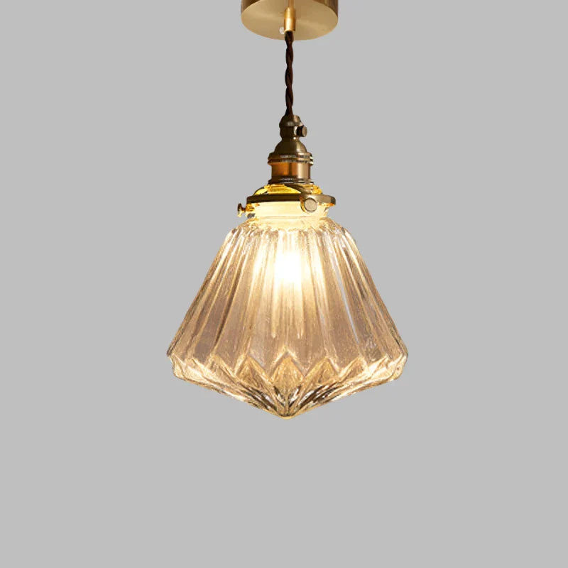 GlasLux: Lampada a sospensione in vetro cristallo – Elegante lampada a sospensione per sala da pranzo e soggiorno