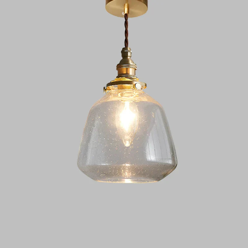 GlasLux: Lampada a sospensione in vetro cristallo – Elegante lampada a sospensione per sala da pranzo e soggiorno
