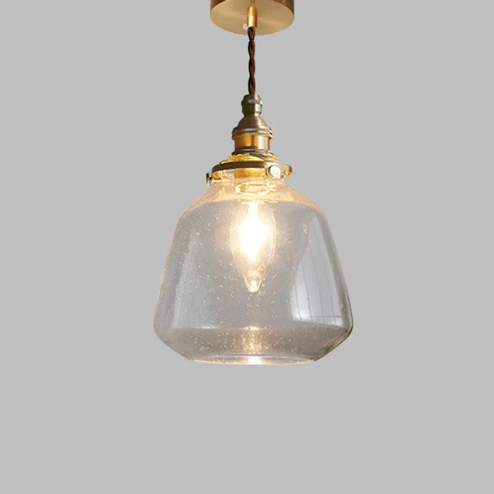 GlasLux: Lampada a sospensione in vetro cristallo – Elegante lampada a sospensione per sala da pranzo e soggiorno