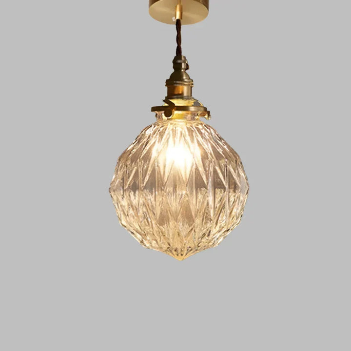 GlasLux: Lampada a sospensione in vetro cristallo – Elegante lampada a sospensione per sala da pranzo e soggiorno