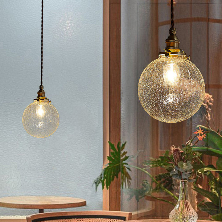 GlasLux: Lampada a sospensione in vetro cristallo – Elegante lampada a sospensione per sala da pranzo e soggiorno