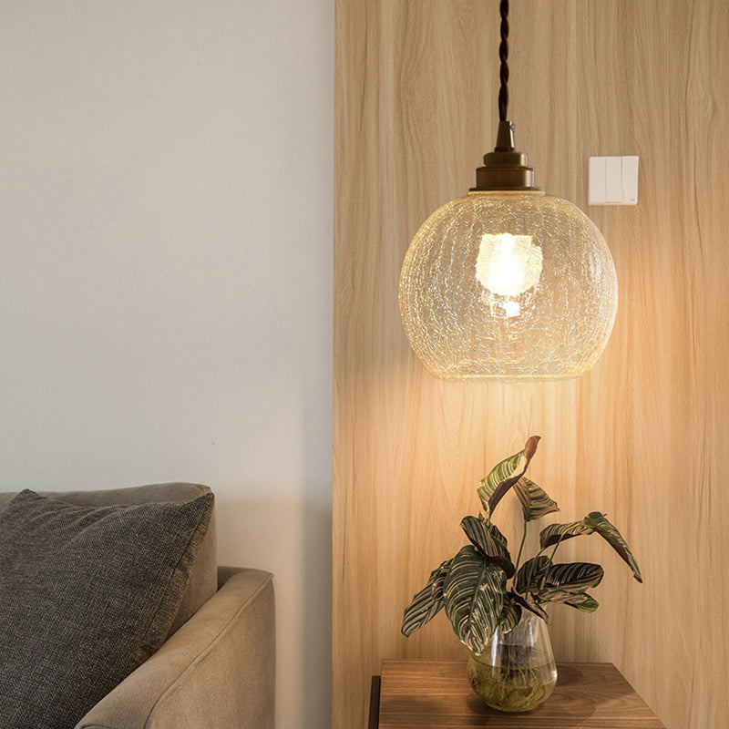 GlasLux: Lampada a sospensione in vetro cristallo – Elegante lampada a sospensione per sala da pranzo e soggiorno