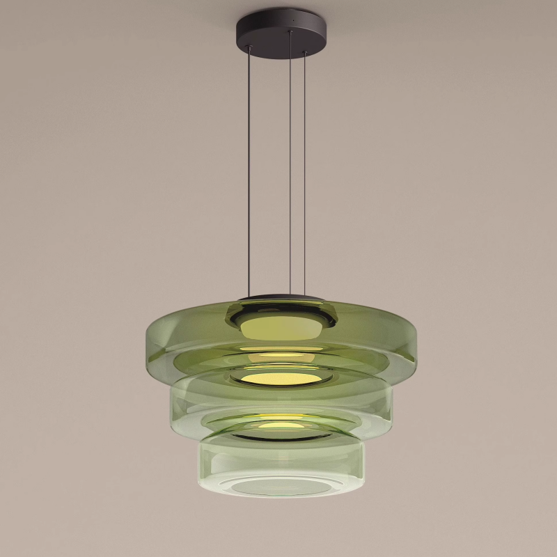 GlasMeister: Lampada a sospensione in vetro Bauhaus – Elegante lampada da appendere per soggiorno e sala da pranzo
