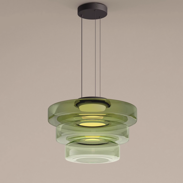 GlasMeister: Lampada a sospensione in vetro Bauhaus – Elegante lampada da appendere per soggiorno e sala da pranzo