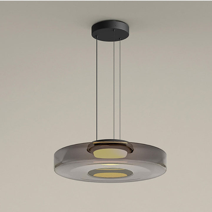 GlasMeister: Lampada a sospensione in vetro Bauhaus – Elegante lampada da appendere per soggiorno e sala da pranzo