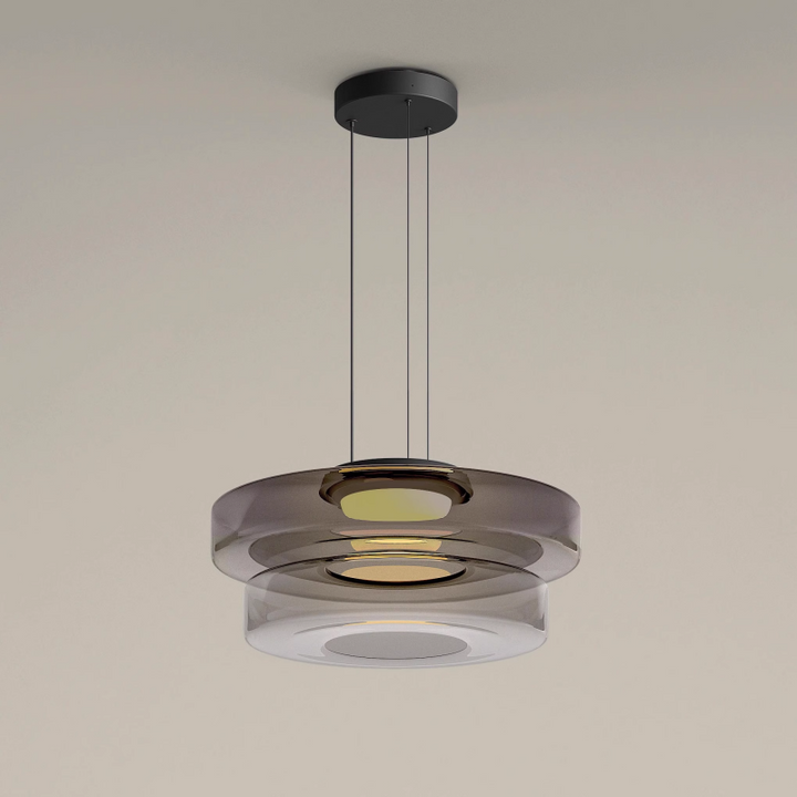 GlasMeister: Lampada a sospensione in vetro Bauhaus – Elegante lampada da appendere per soggiorno e sala da pranzo