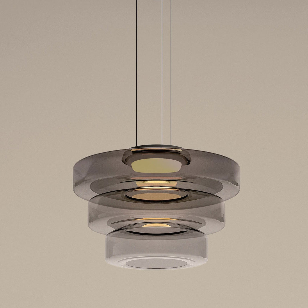 GlasMeister: Lampada a sospensione in vetro Bauhaus – Elegante lampada da appendere per soggiorno e sala da pranzo