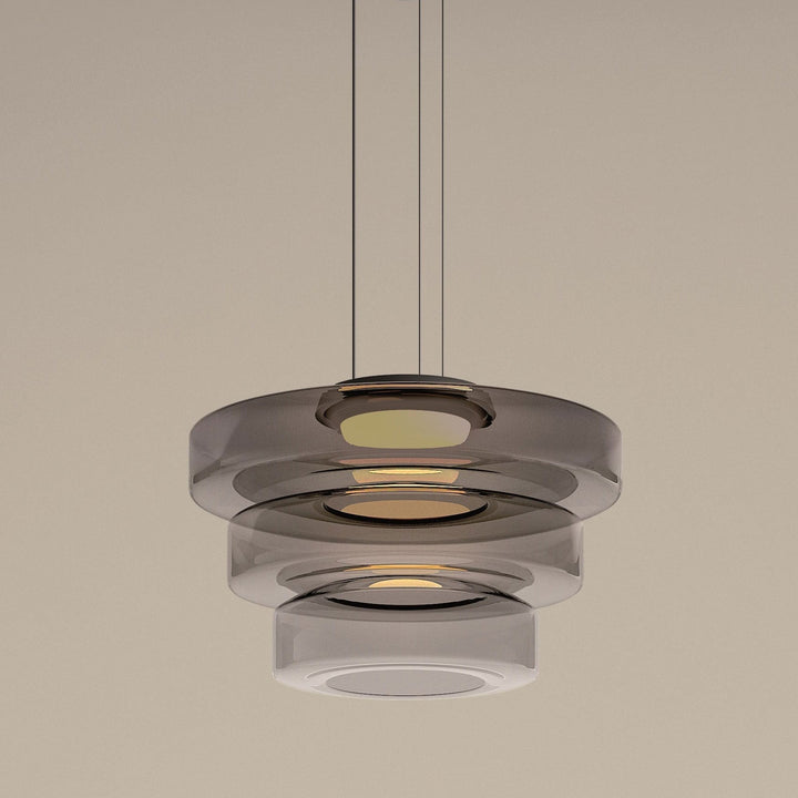 GlasMeister: Lampada a sospensione in vetro Bauhaus – Elegante lampada da appendere per soggiorno e sala da pranzo
