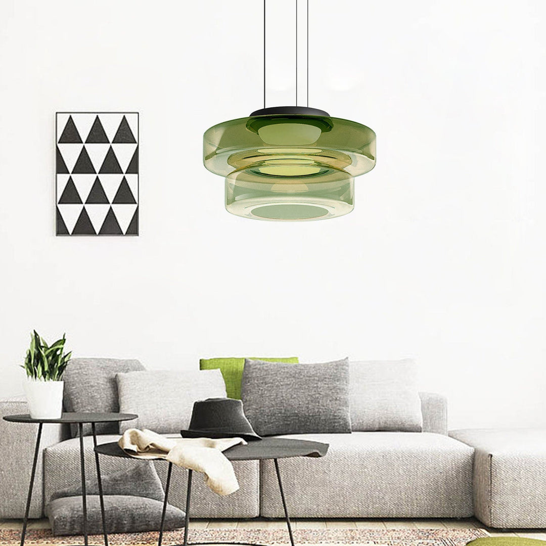 GlasMeister: Lampada a sospensione in vetro Bauhaus – Elegante lampada da appendere per soggiorno e sala da pranzo