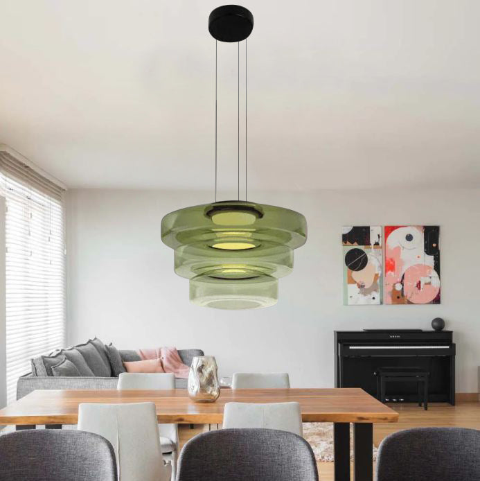 GlasMeister: Lampada a sospensione in vetro Bauhaus – Elegante lampada da appendere per soggiorno e sala da pranzo