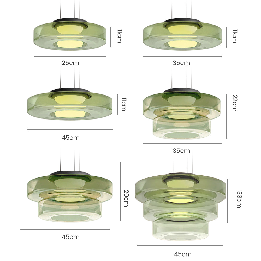 GlasMeister: Lampada a sospensione in vetro Bauhaus – Elegante lampada da appendere per soggiorno e sala da pranzo