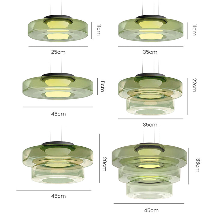GlasMeister: Lampada a sospensione in vetro Bauhaus – Elegante lampada da appendere per soggiorno e sala da pranzo