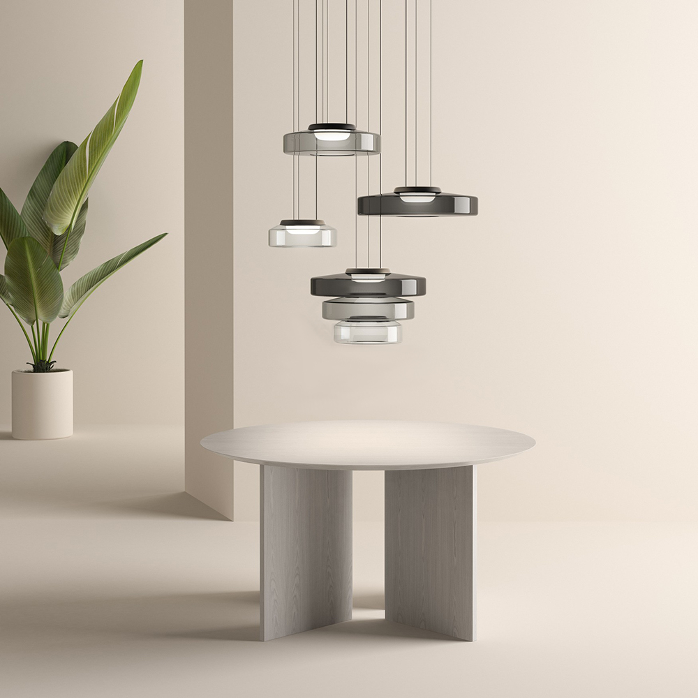 GlasMeister: Lampada a sospensione in vetro Bauhaus – Elegante lampada da appendere per soggiorno e sala da pranzo