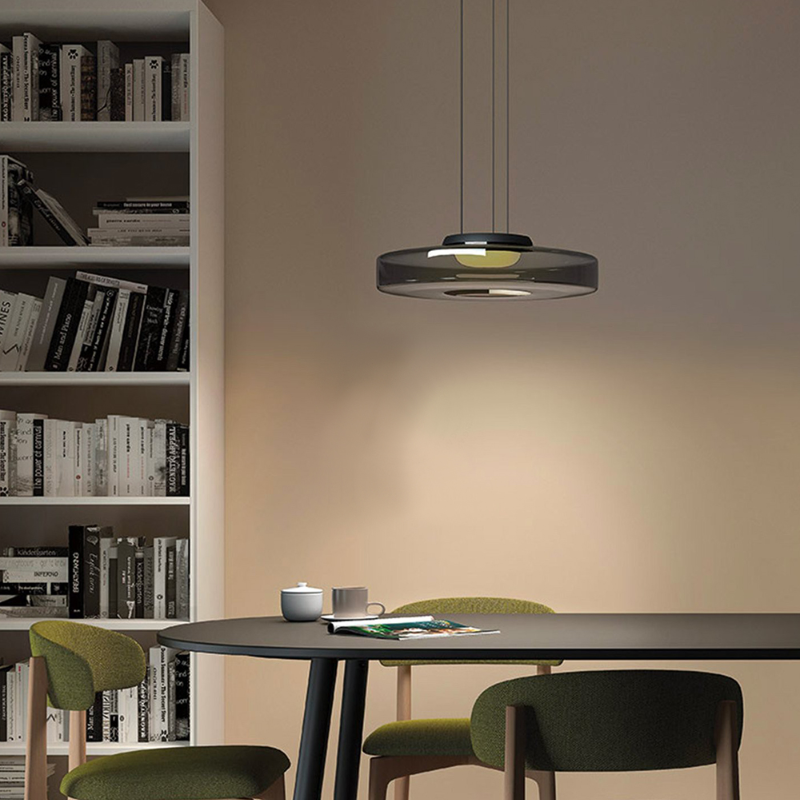 GlasMeister: Lampada a sospensione in vetro Bauhaus – Elegante lampada da appendere per soggiorno e sala da pranzo