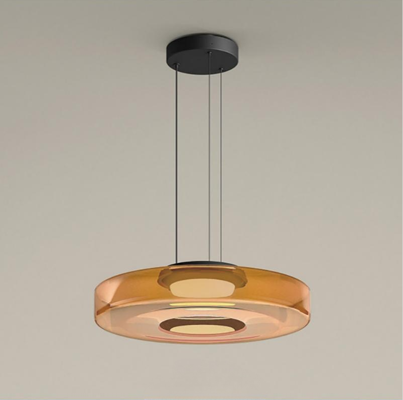 GlasMeister: Lampada a sospensione in vetro Bauhaus – Elegante lampada da appendere per soggiorno e sala da pranzo