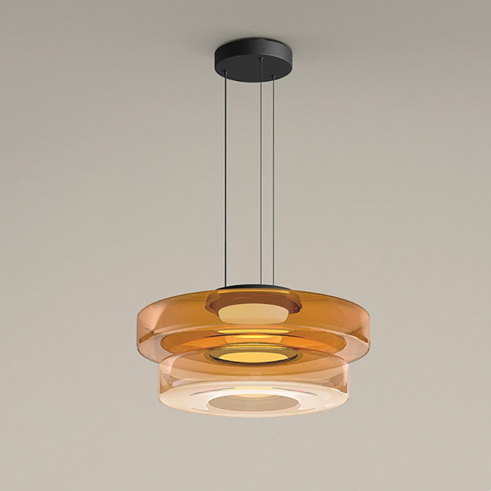GlasMeister: Lampada a sospensione in vetro Bauhaus – Elegante lampada da appendere per soggiorno e sala da pranzo