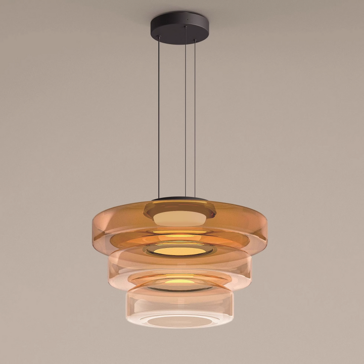 GlasMeister: Lampada a sospensione in vetro Bauhaus – Elegante lampada da appendere per soggiorno e sala da pranzo