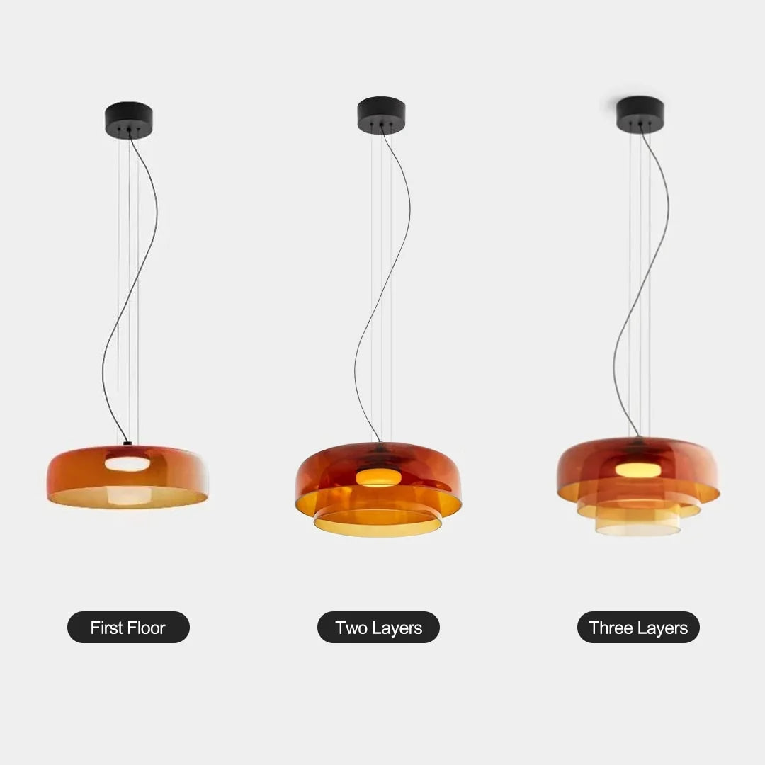 GlasNord: Lampada a sospensione in vetro scandinava – Lampada moderna per sala da pranzo e cucina