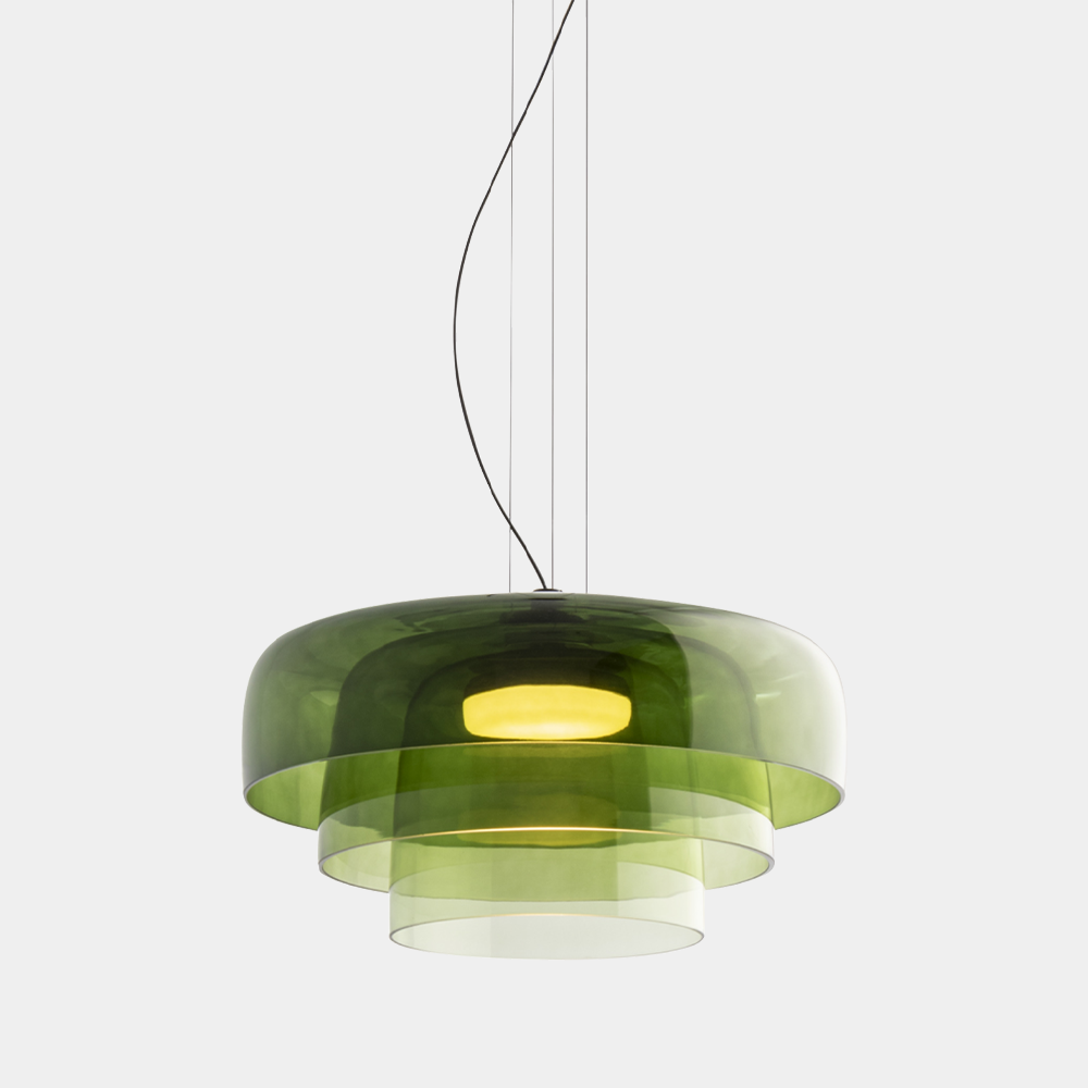 GlasNord: Lampada a sospensione in vetro scandinava – Lampada moderna per sala da pranzo e cucina