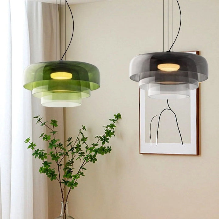 GlasNord: Lampada a sospensione in vetro scandinava – Lampada moderna per sala da pranzo e cucina