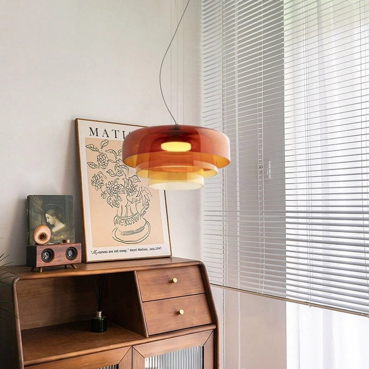GlasNord: Lampada a sospensione in vetro scandinava – Lampada moderna per sala da pranzo e cucina