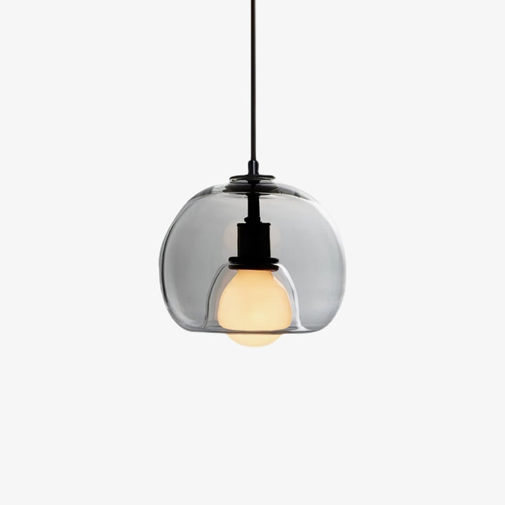 Glasera: Lampada a sospensione in vetro e metallo con design minimalista – per ambienti moderni