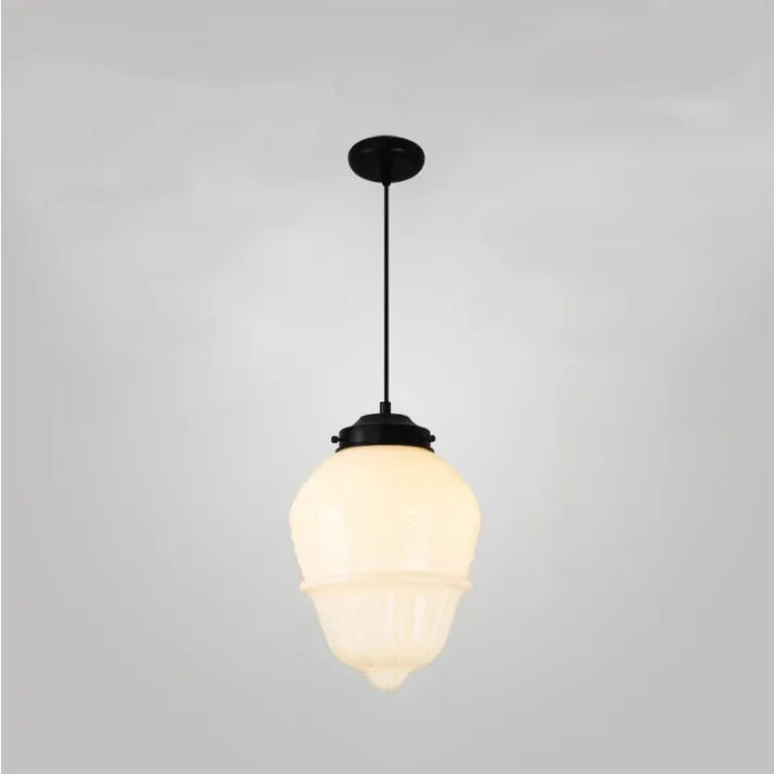 Glasyn: Lampada a sospensione in vetro opalino geometrico – Lampada moderna per sala da pranzo e cucina