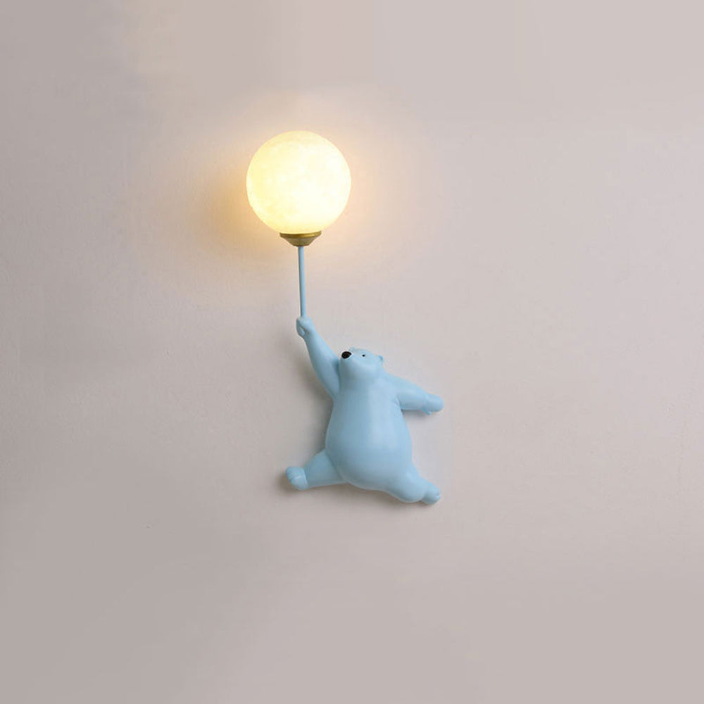 GlowBuddy: Applique LED con Orso &amp; Pallone in design 3D e luce notturna bianca calda – per camerette e aree gioco