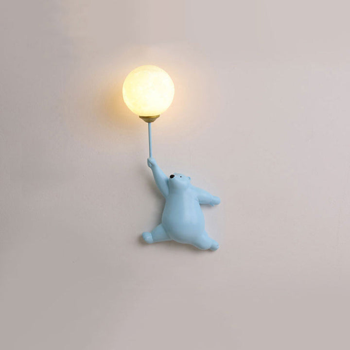 GlowBuddy: Applique LED con Orso &amp; Pallone in design 3D e luce notturna bianca calda – per camerette e aree gioco
