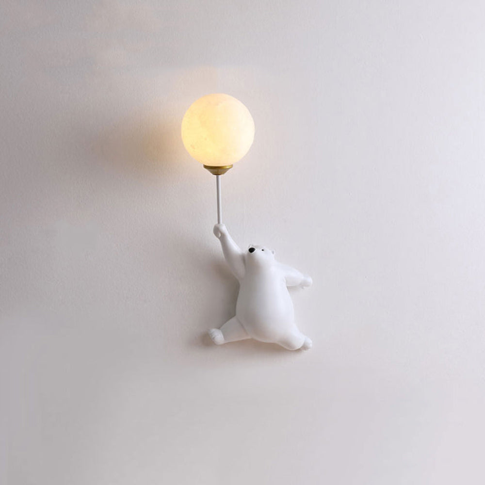 GlowBuddy: Applique LED con Orso &amp; Pallone in design 3D e luce notturna bianca calda – per camerette e aree gioco