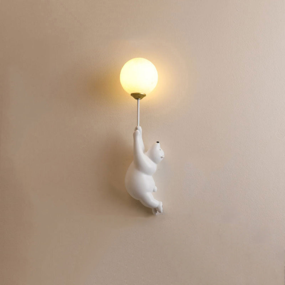 GlowBuddy: Applique LED con Orso &amp; Pallone in design 3D e luce notturna bianca calda – per camerette e aree gioco