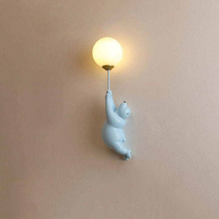 GlowBuddy: Applique LED con Orso &amp; Pallone in design 3D e luce notturna bianca calda – per camerette e aree gioco