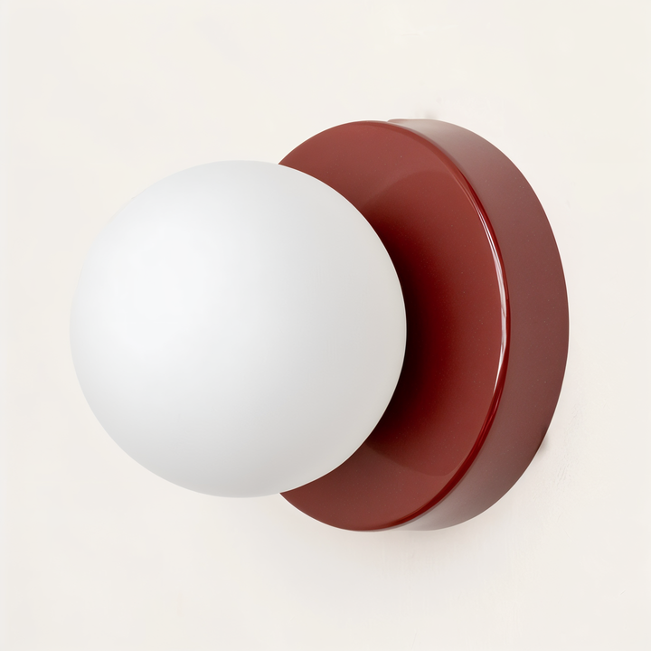 GlowSphere: Elegante lampada da parete LED in vetro bianco – Luce stilosa per soggiorno e camera da letto