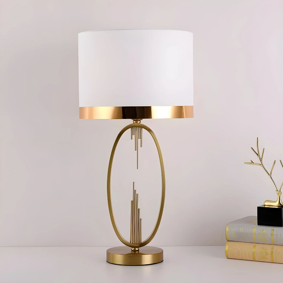 Glühkugel: lampada da tavolo LED dimmerabile con design elegante in metallo – per ufficio e comodino