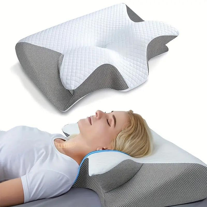 DreamNeck™ – Cuscino Ergonomico a Forma di Farfalla con Braccioli