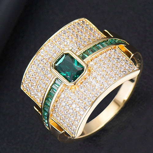 Anello impilabile per donne | Design di lusso | Zircone cubico | Anello di fidanzamento e statement