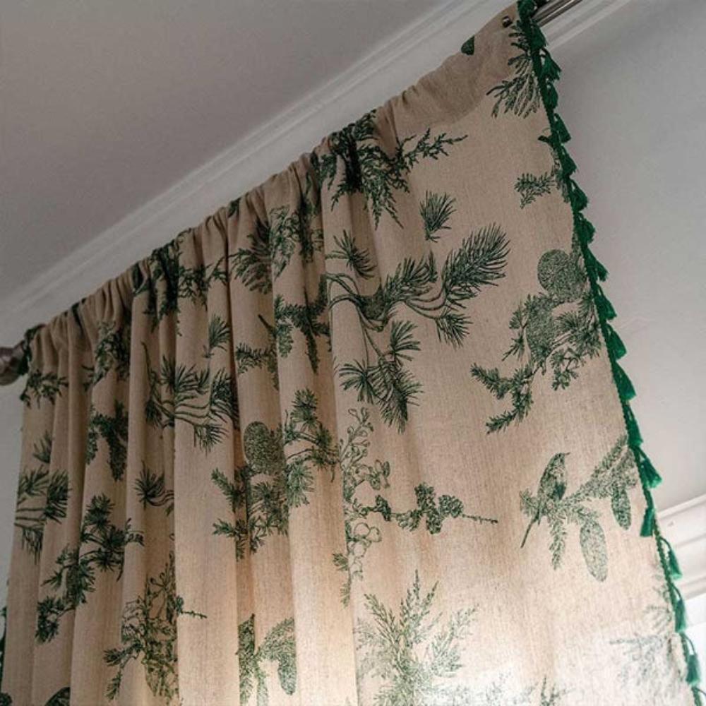 Grünwald: tende Jacquard con uccelli e frange – decorative e traslucide per la camera da letto