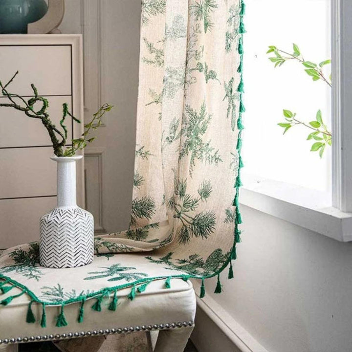 Grünwald: tende Jacquard con uccelli e frange – decorative e traslucide per la camera da letto