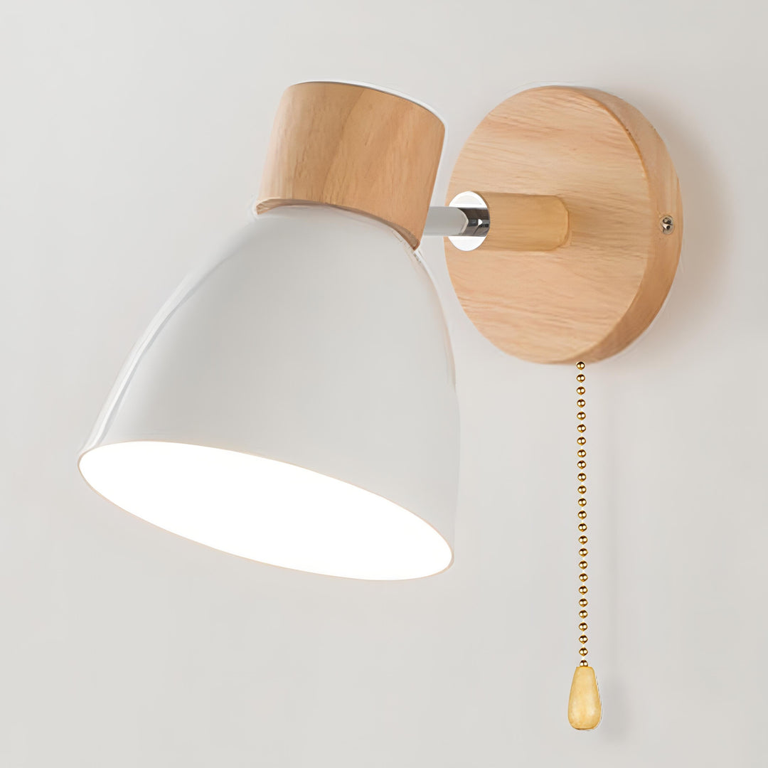Lampada da parete scandinava con interruttore a corda