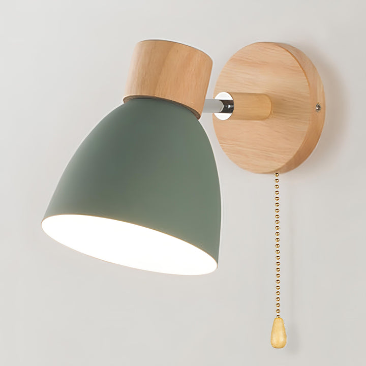 Lampada da parete scandinava con interruttore a corda