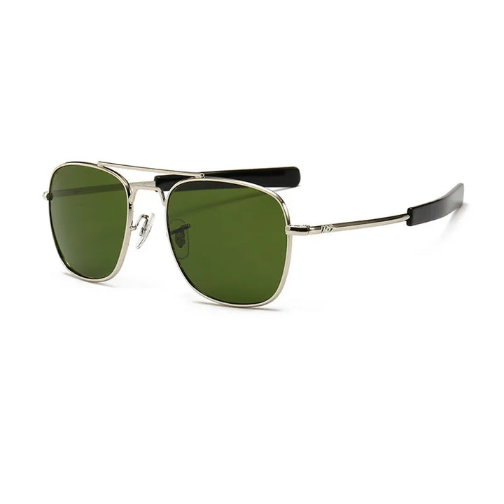 Occhiali da Sole Vintage da Designer per Uomo AO con Stile Militare Americano