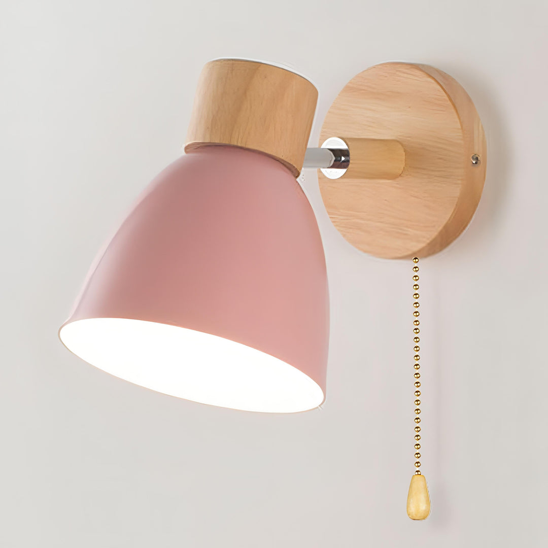 Lampada da parete scandinava con interruttore a corda