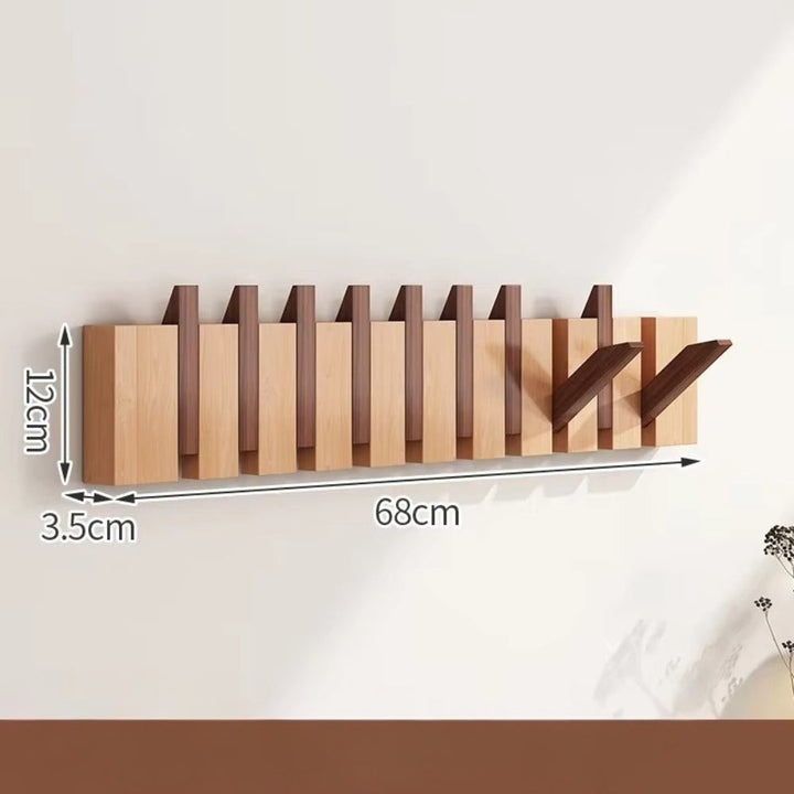 HakenKlang: mensola a muro pieghevole in legno dal design pianoforte – salvaspazio, decorativa e pratica per ingresso e camera da letto