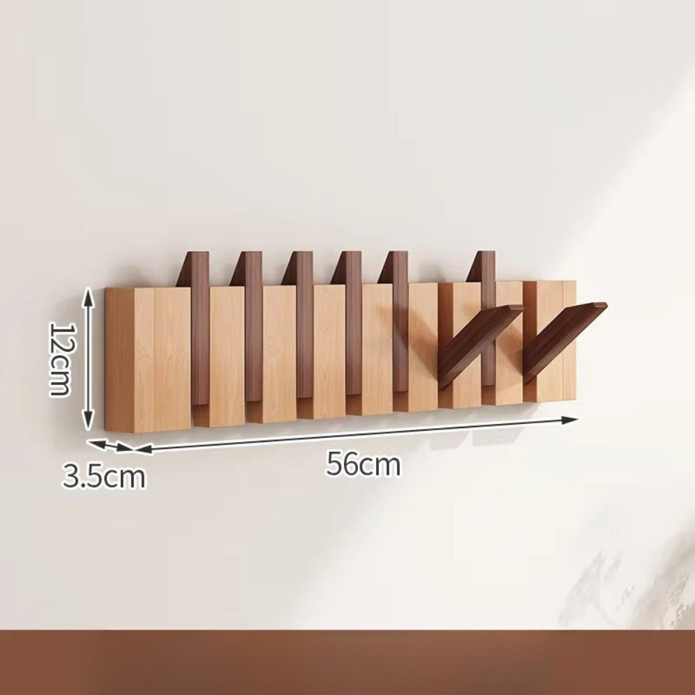 HakenKlang: mensola a muro pieghevole in legno dal design pianoforte – salvaspazio, decorativa e pratica per ingresso e camera da letto