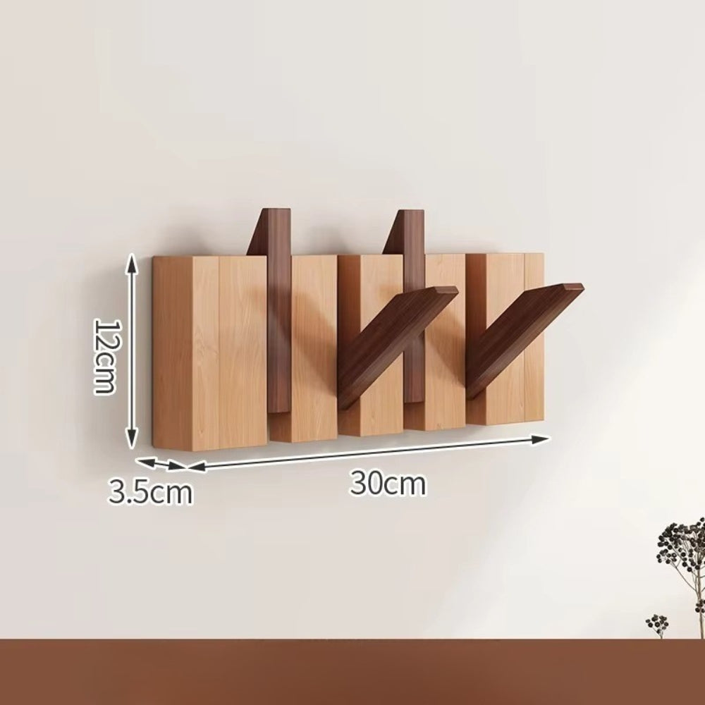 HakenKlang: mensola a muro pieghevole in legno dal design pianoforte – salvaspazio, decorativa e pratica per ingresso e camera da letto